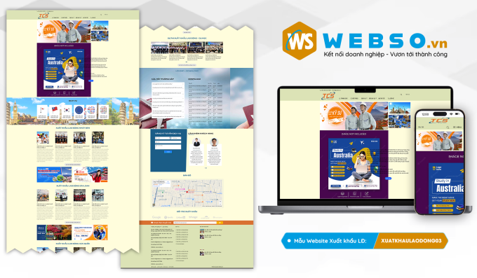 Mẫu website Xuât Khẩu Lao Động 03