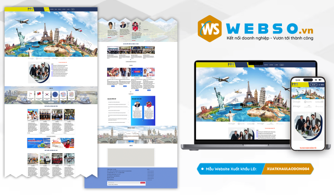 Mẫu website Xuât Khẩu Lao Động 04