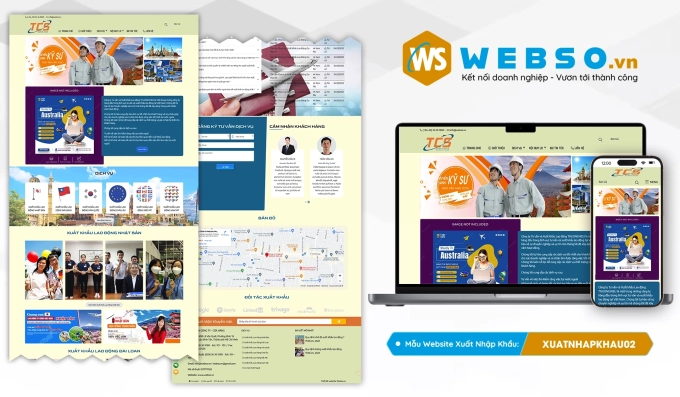 Mẫu website Xuất Nhập Khẩu 02