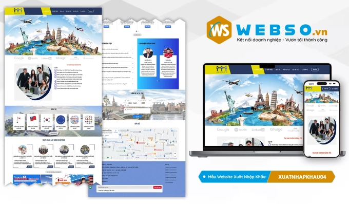 Mẫu website Xuất Nhập Khẩu 04