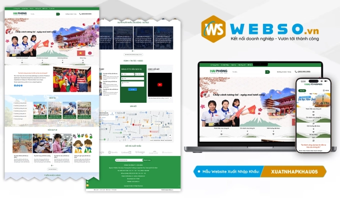 Mẫu website Xuất Nhập Khẩu 05